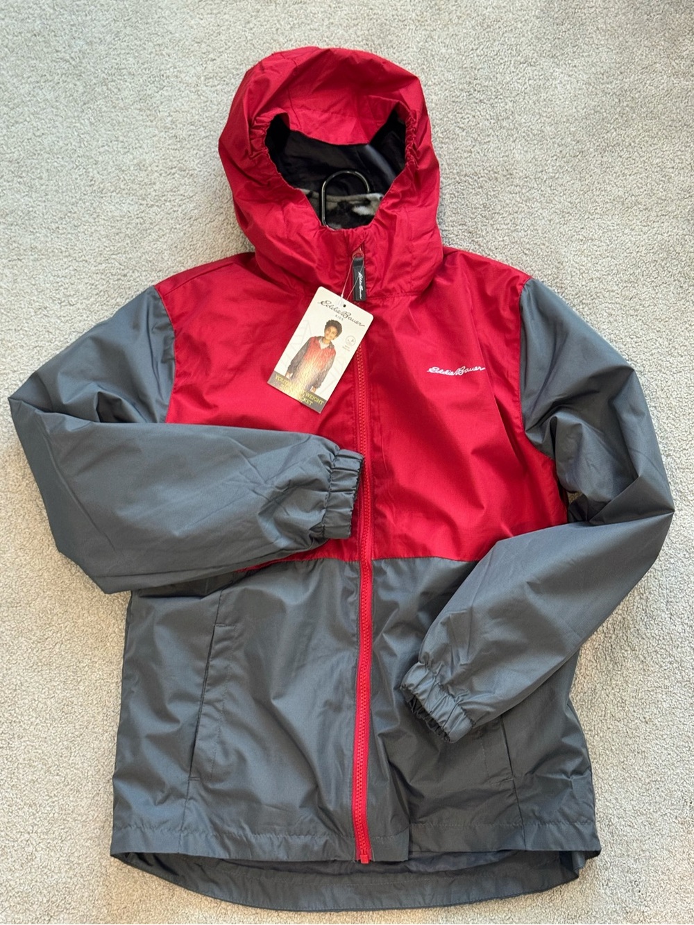 Eddie Bauer Kids 3-in-1 Rain Jacket Youth Boys Large NEW!